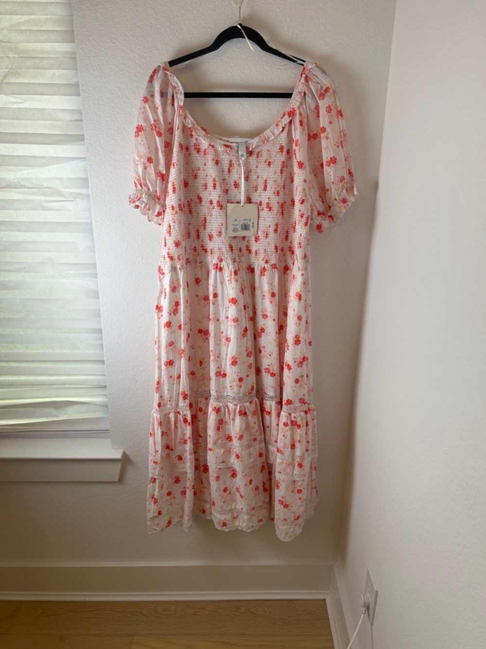 NWT LoveShackFancy x Target White Maxi Dress with Coral Floral Print size 3x